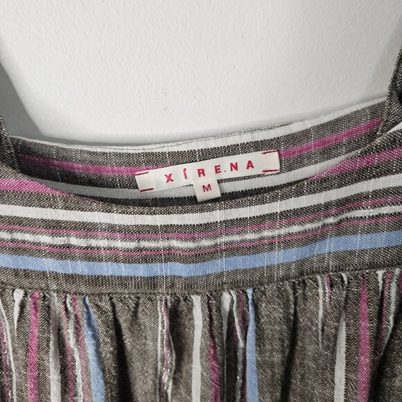 Xirena Dylan Freedom Stripe Maxi Dress Sz M Loose Fit - Picture 4 of 8